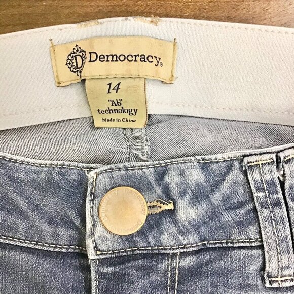 Democracy 14 Ab Technology Skinny Women’s Jeans Light Wash Distressed BN1873Q4L2 - Picture 6 of 10